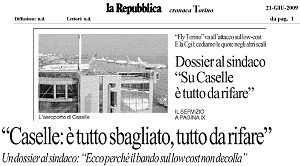 Il titolo dell'articolo su FlyTorino pubblicato su Repubblica di domenica 21/06